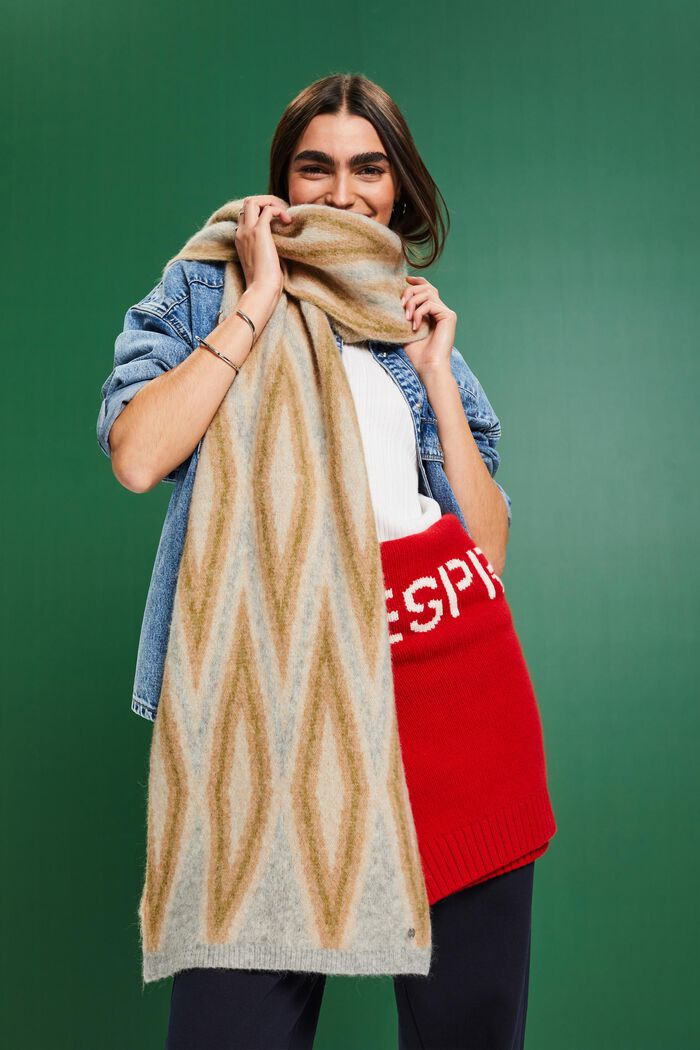 Schal aus Wolle-Mohair-Mix
