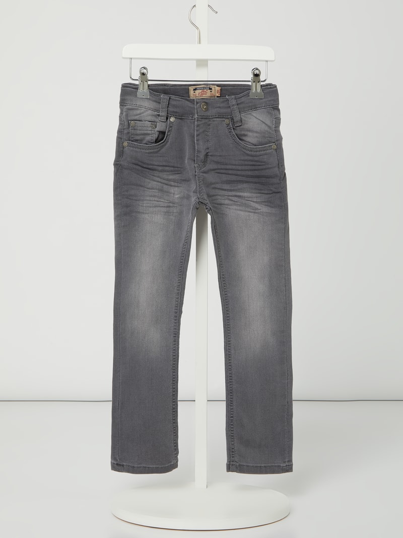 Skinny Fit Jeans mit Stretch-Anteil in hellgrau