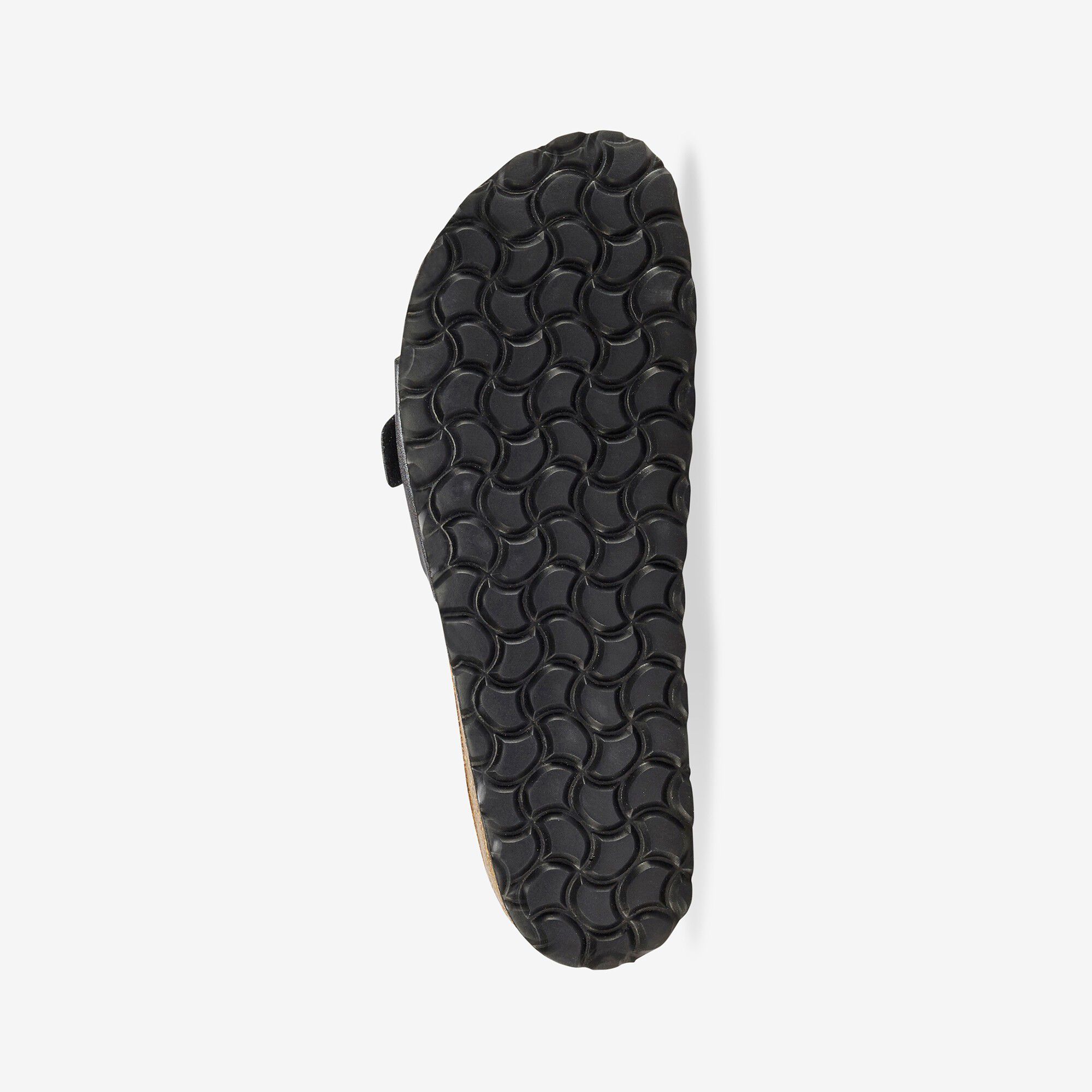 Sandales plates cuir à boucle réglable