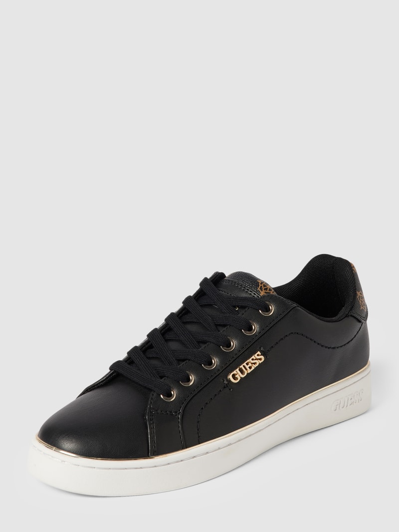 Sneaker mit Label-Print Modell 'Beckie' in schwarz