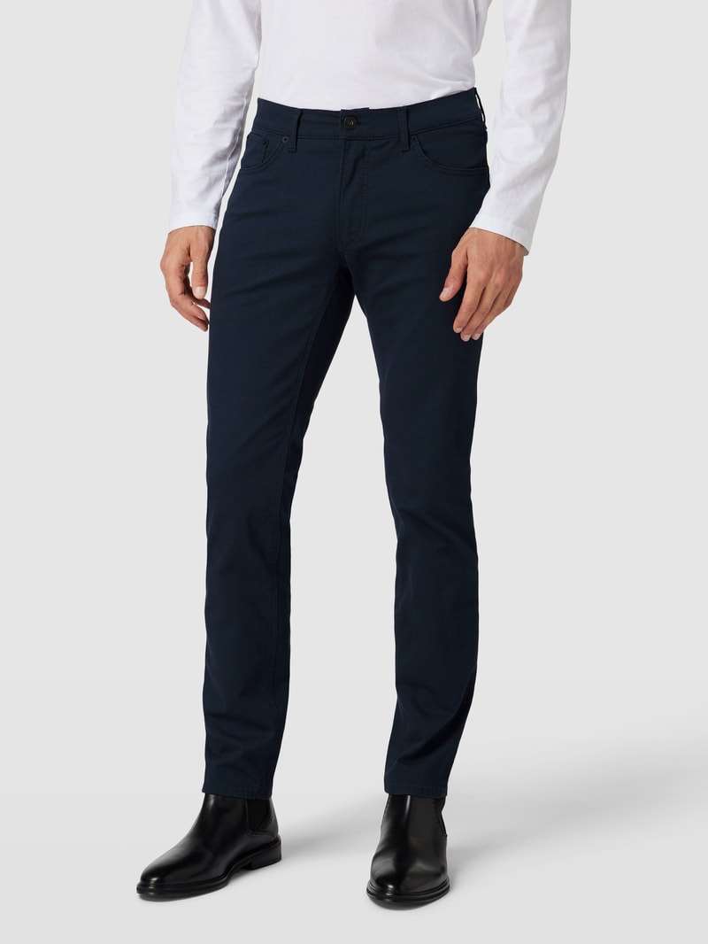 Hose in unifarbenem Design Modell 'Chuck' in dunkelblau