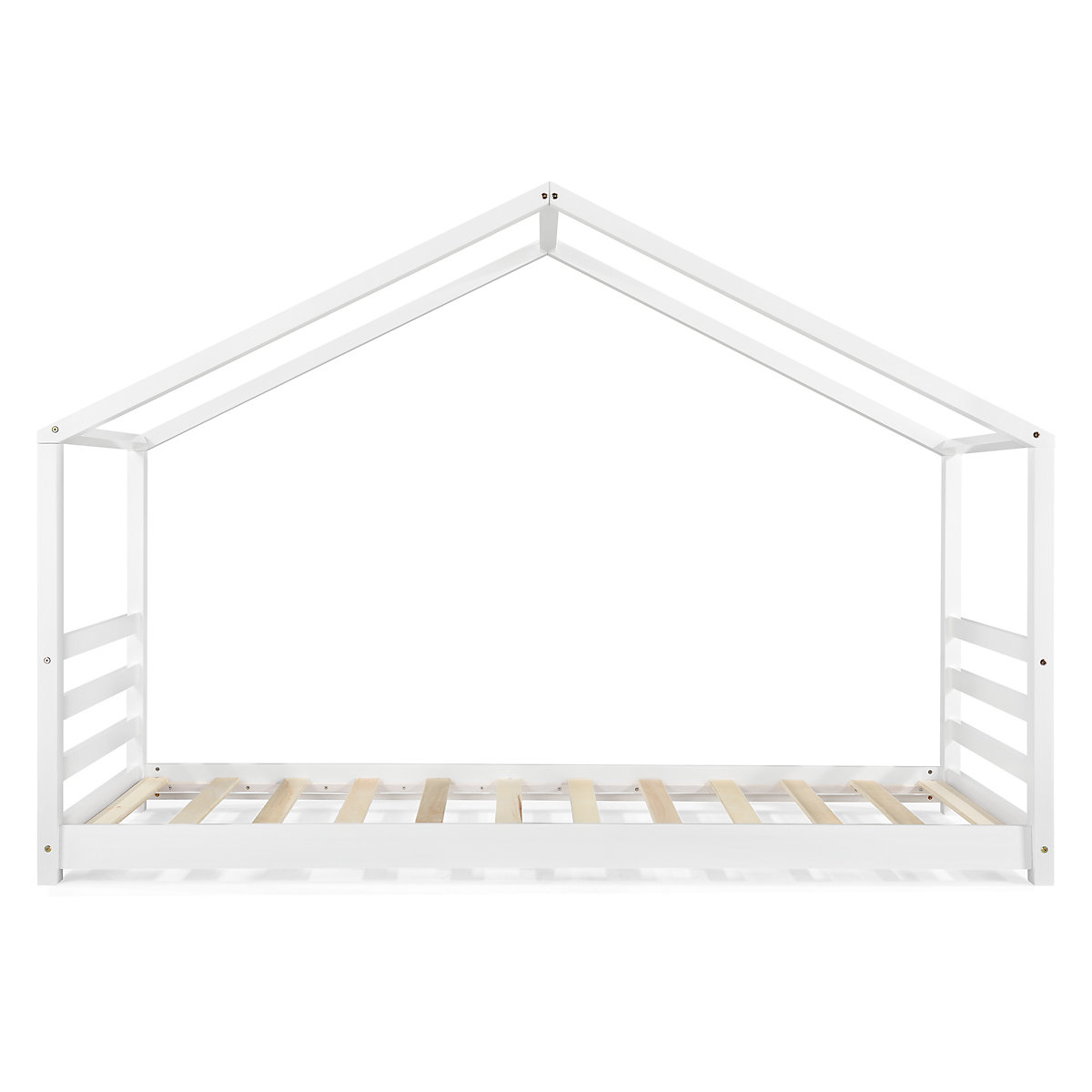 Kinderbett 90 x 200 cm Haus Holz Weiß Bettenhaus Hausbett Kinder Bett