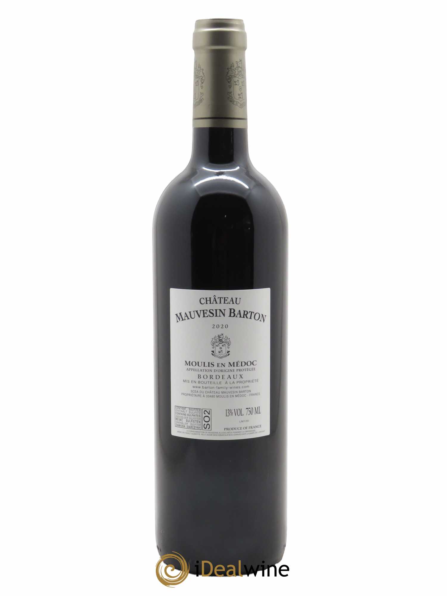 Château Mauvesin Barton (CBO à partir de 12 bts) 2020 - Lot de 1 Bouteille