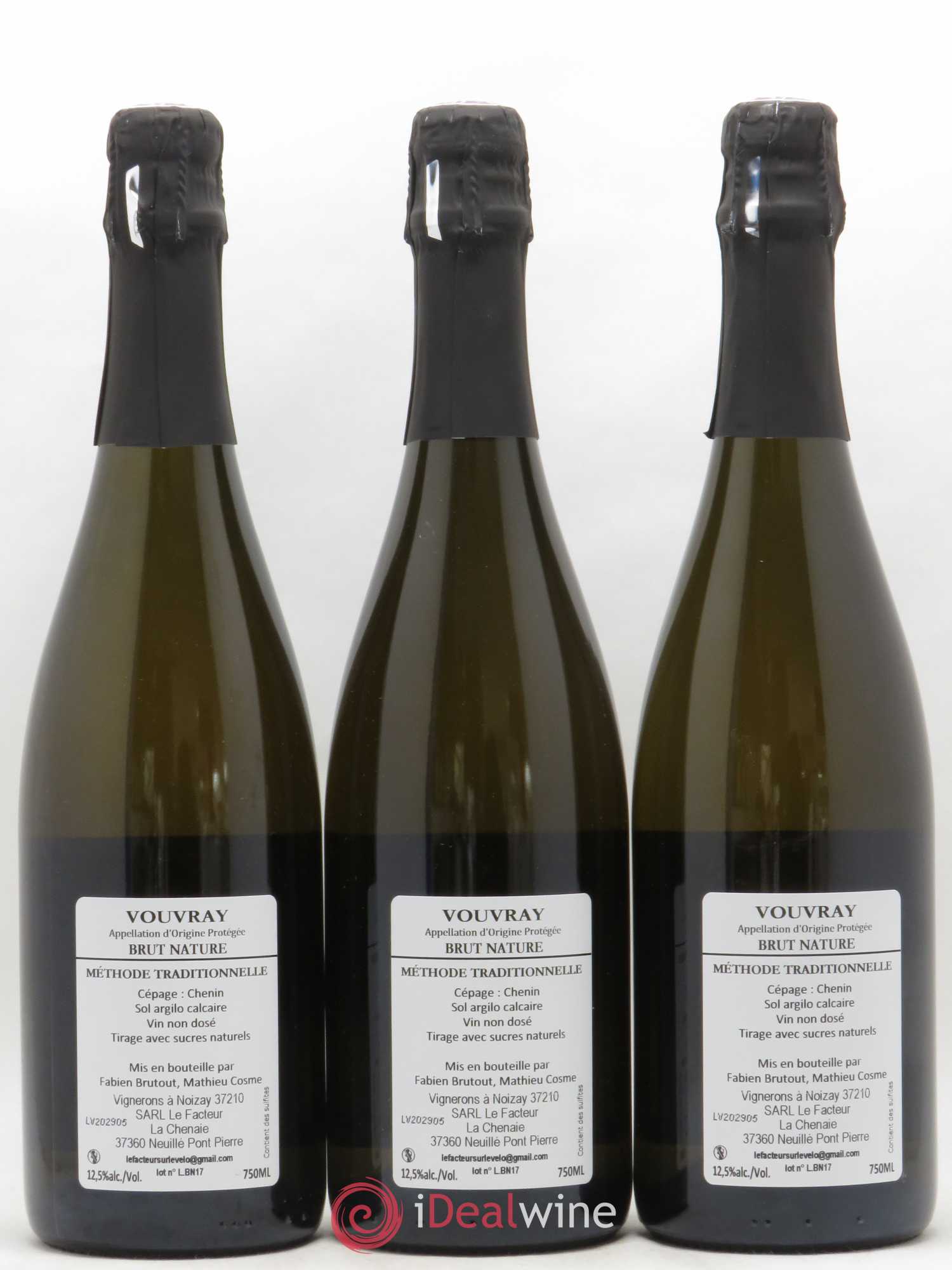 Vouvray Brut Nature Le Facteur à Vélo M Cosme  - Lot de 6 Bouteilles