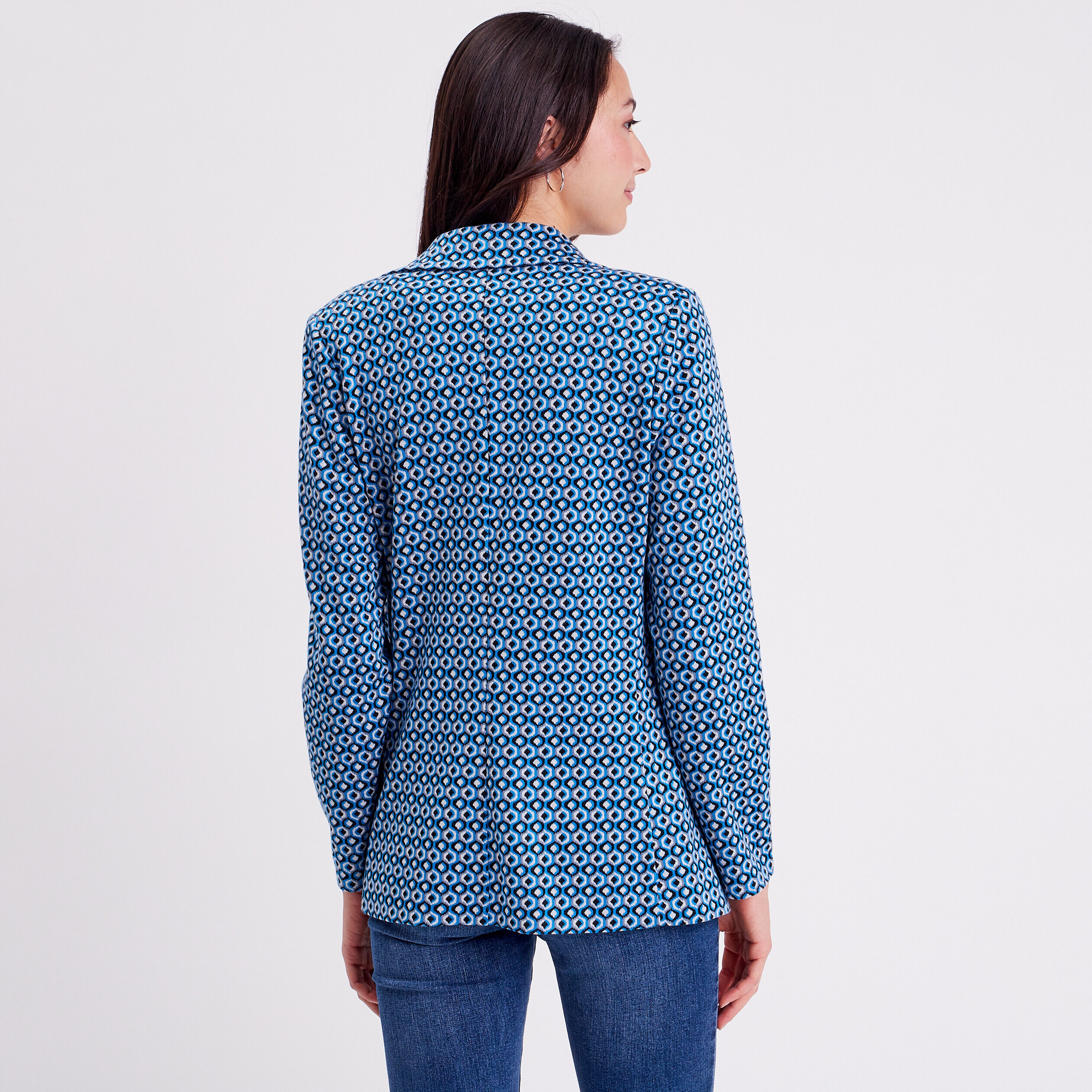 Veste blazer cintrée bleu femme | Cache Cache