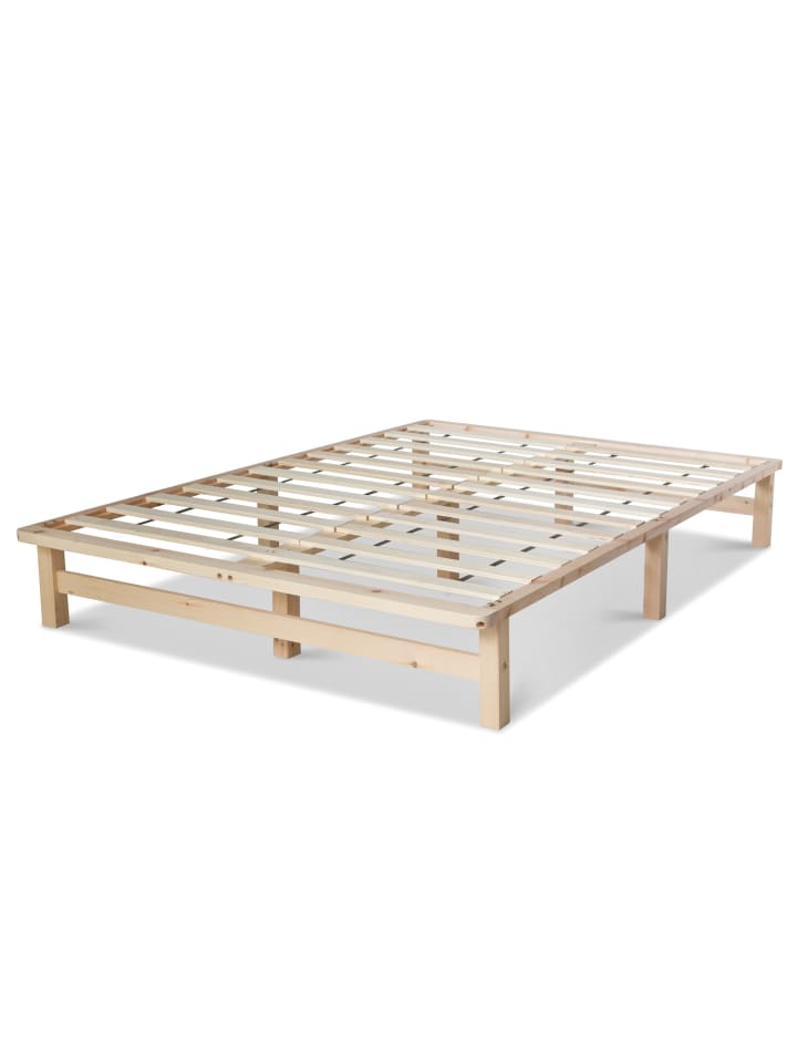 Homestyle4u Palettenbett 140x200 mit Lattenrost in Braun günstig kaufen