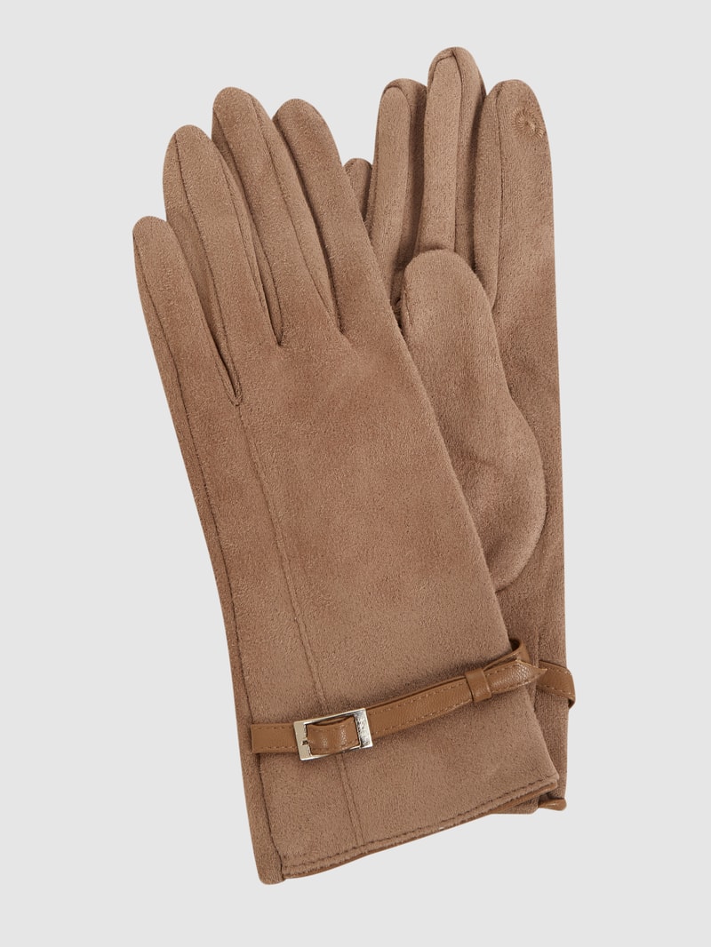 Touchscreen-Handschuhe in Leder-Optik in taupe