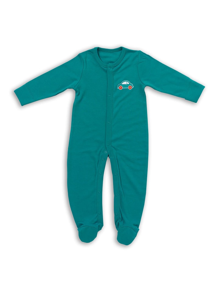 Schlummersack Bio Baby-Schlafanzug langarm 2er Pack in Türkis günstig kaufen 92