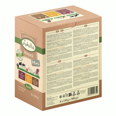 6 x 150 g Lukullus Naturkost Mini Mix Adult Frischebeutel