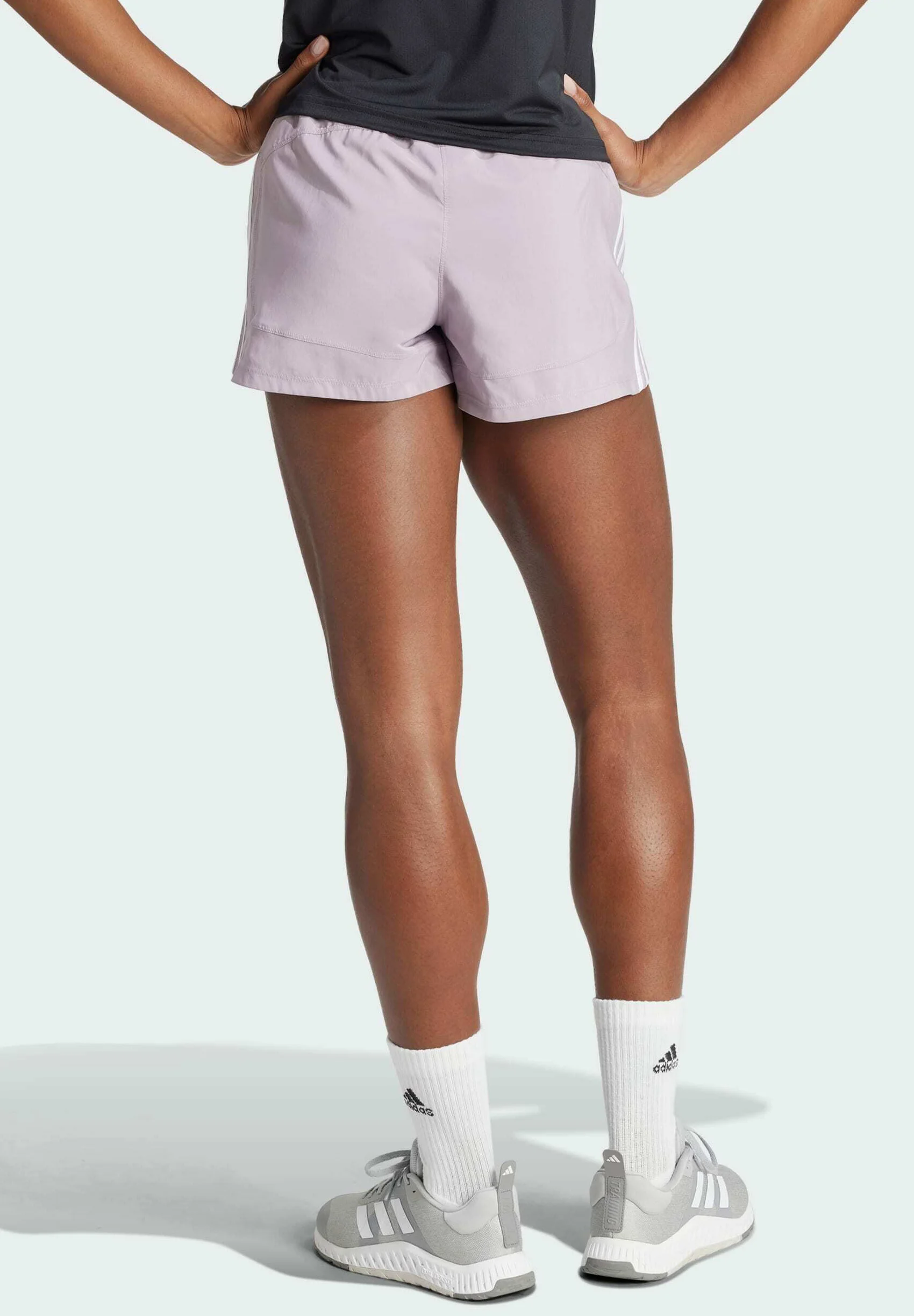 adidas Performance PACER 3-STRIPES WOVEN HIGH-RISE - Pantalones cortos deportivos