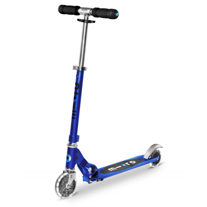 Trottinette 2 roues lumineuses pliable – Micro Sprite LED Bleu Saphir