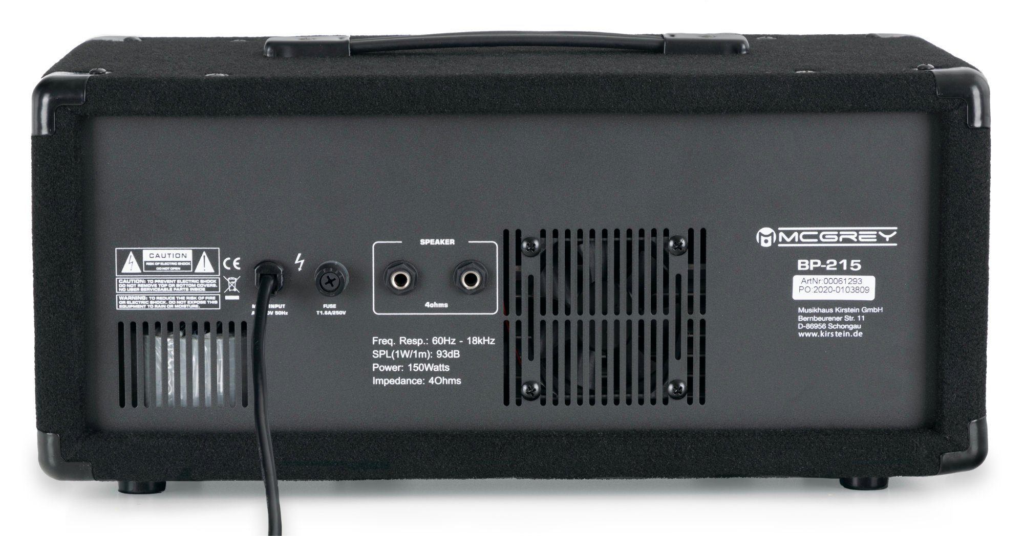 McGrey BP-215 Bandpack PA-Anlage Lautsprechersystem (Bluetooth, 150 W, inkl. 4-Kanal Powermixer - USB/SD-Slot - Mikrofon, Kabel & Stative)