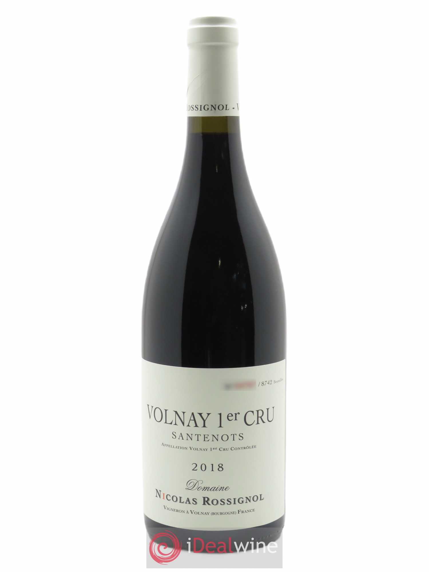 Volnay 1er Cru Santenots Nicolas Rossignol  2018 - Lot de 1 Bouteille