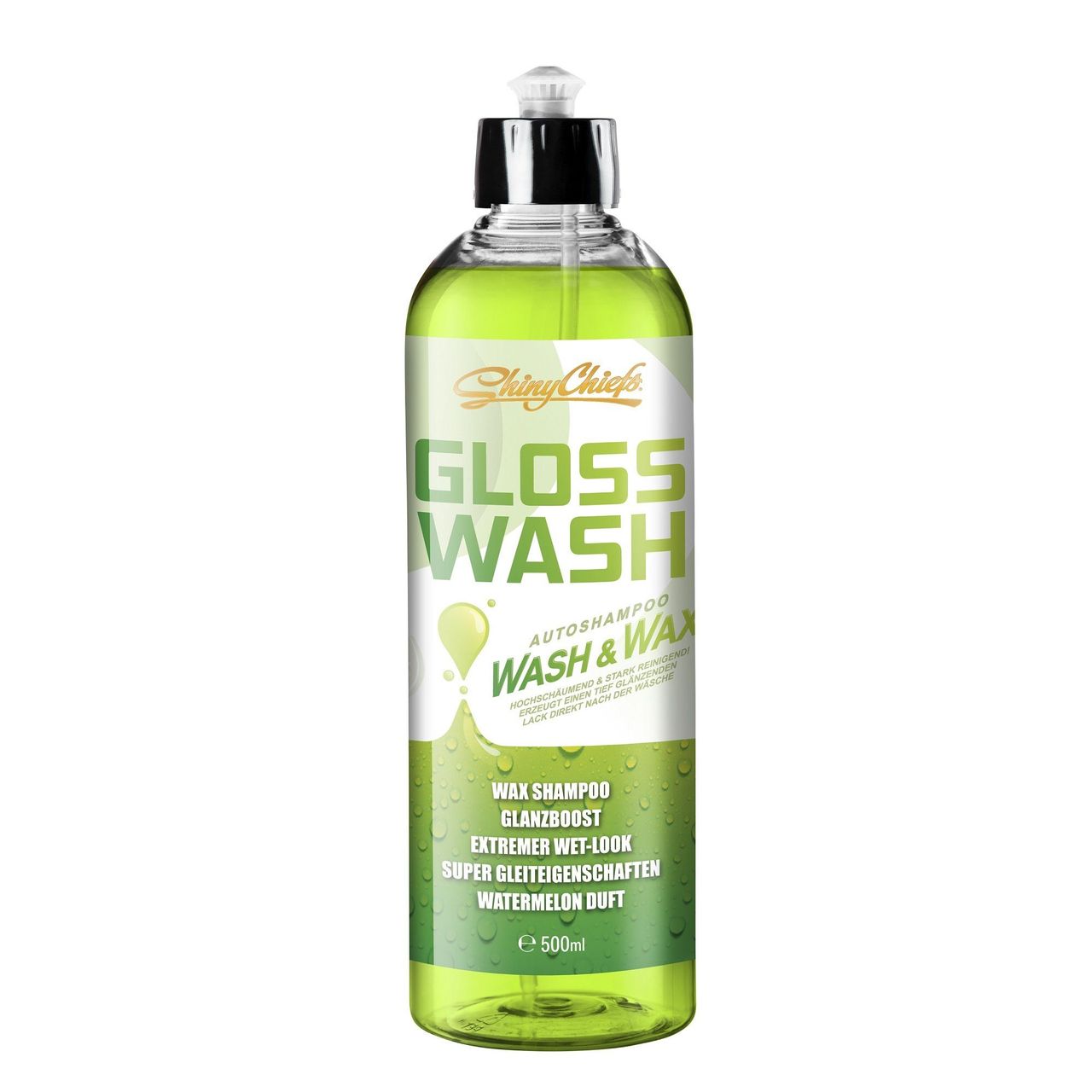 ShinyChiefs GLOSSWASH Wassermelone - WASH & WAX Mildes Autoshampoo 500ml