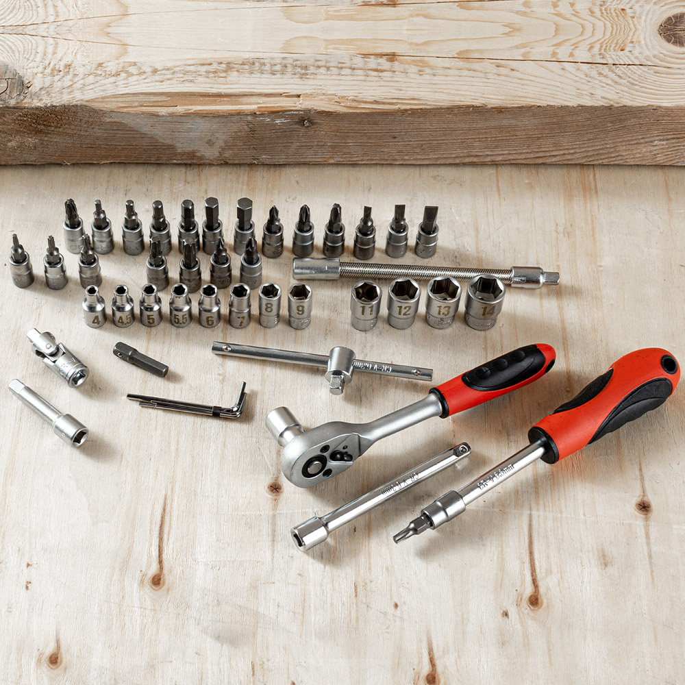 Kraft Werkzeuge Steckschlüssel-Set - 46tlg.