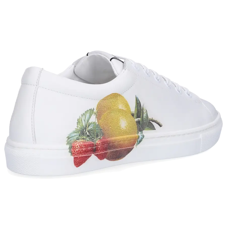 MSGM - Sneaker low CUPSOLE SNEKAER Kalbsleder Logo Print weiß
