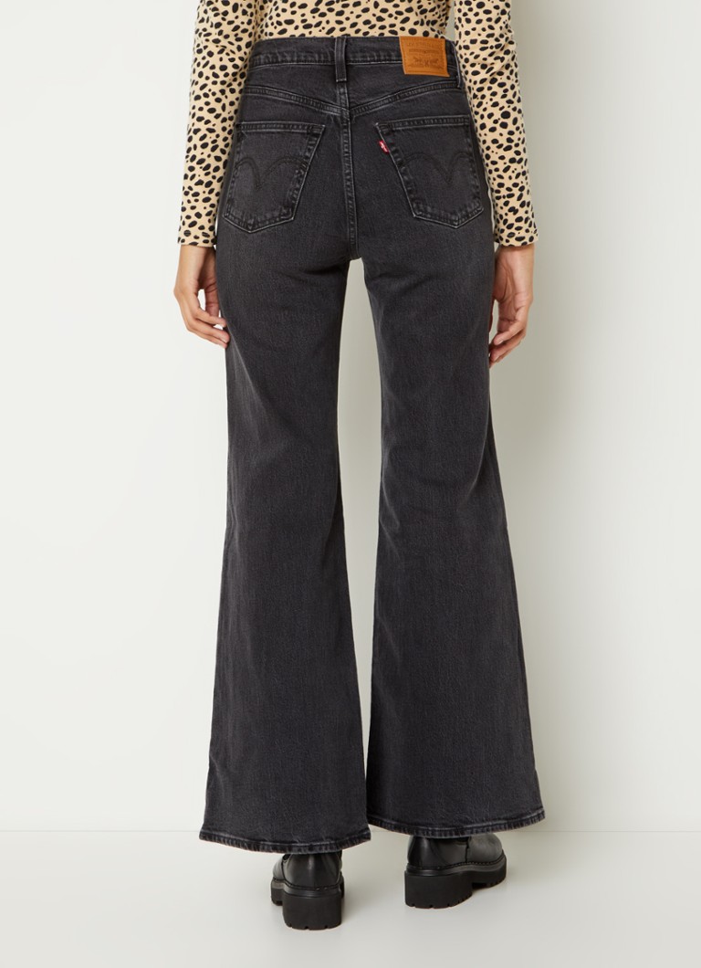 Levi's Ribcage high-waist flared jeans with a colored wash
