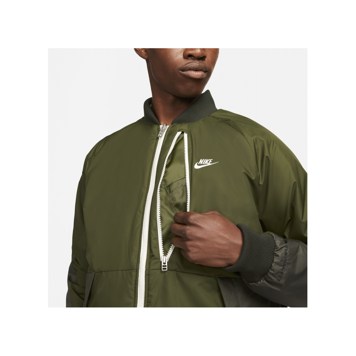 Nike Therma-FIT Legacy Bomber Jacke Grün F326