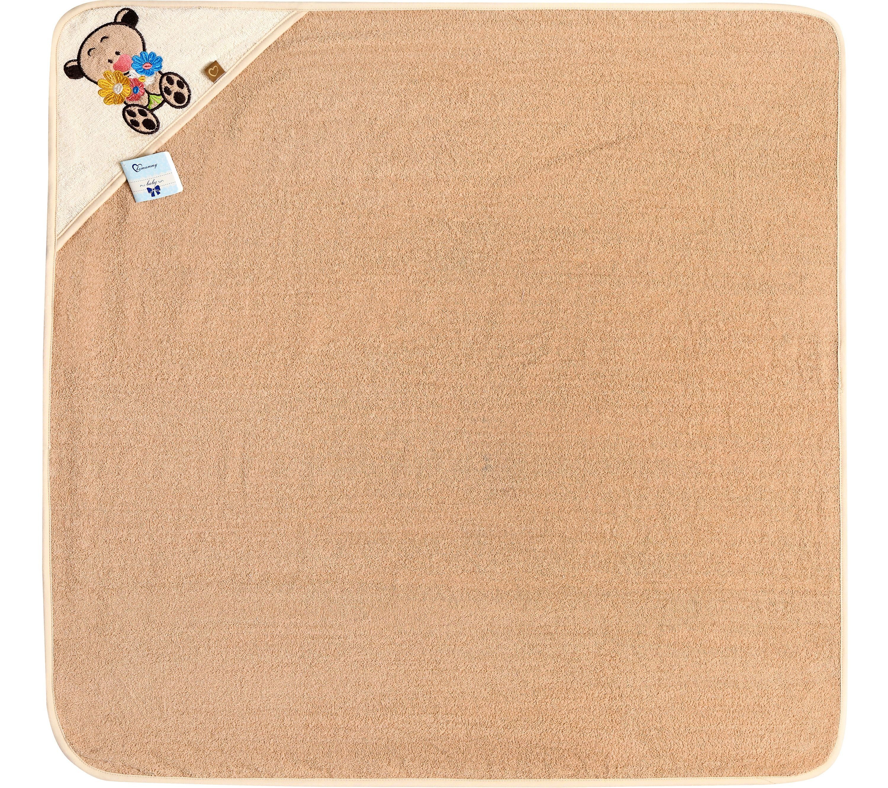 Be Mammy Handtücher Kapuzenhandtuch Babyhandtuch aus Baumwolle 100cm x 100cm BE20-240-BBL, Frottee (1-St)