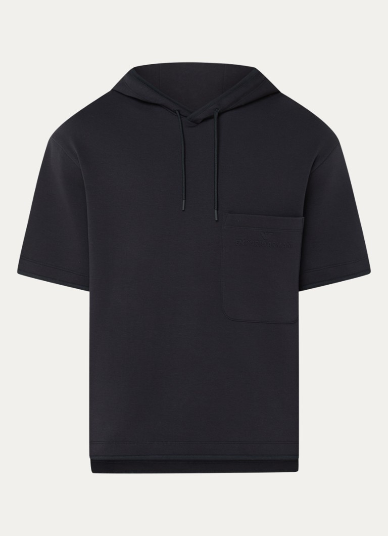 Emporio Armani T-shirt with hood and chest pocket