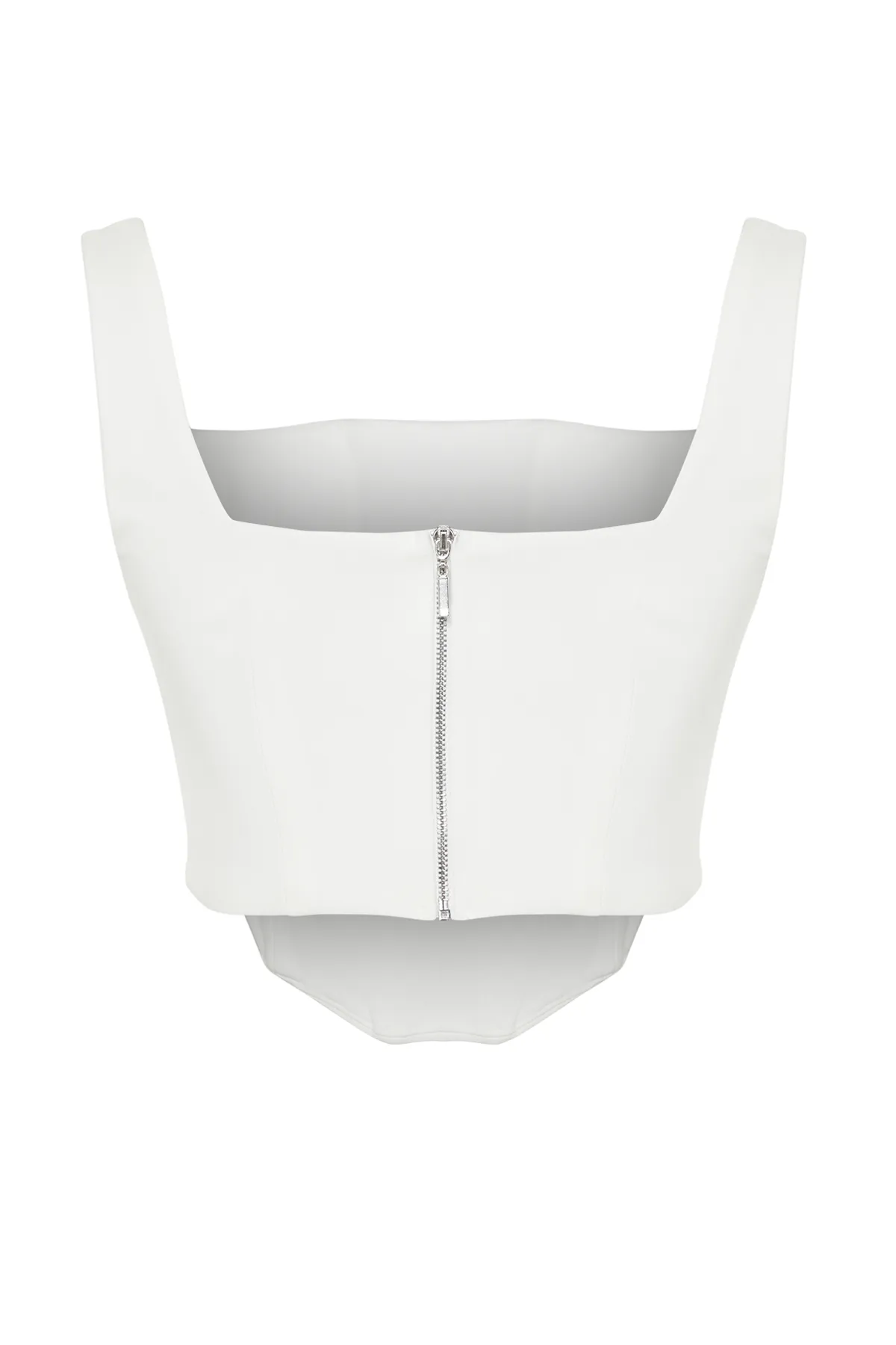 Trendyol Collection  Weißes gewebtes Brautkorsett mit detailliertem Blumenaccessoire und Bustier TPRSS24BS00022