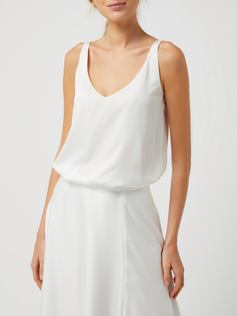 Braut-Top mit V-Ausschnitt in offwhite