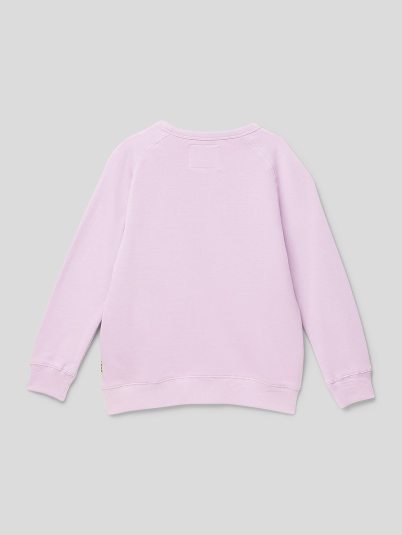 Sweatshirt mit Statement-Patch in flieder