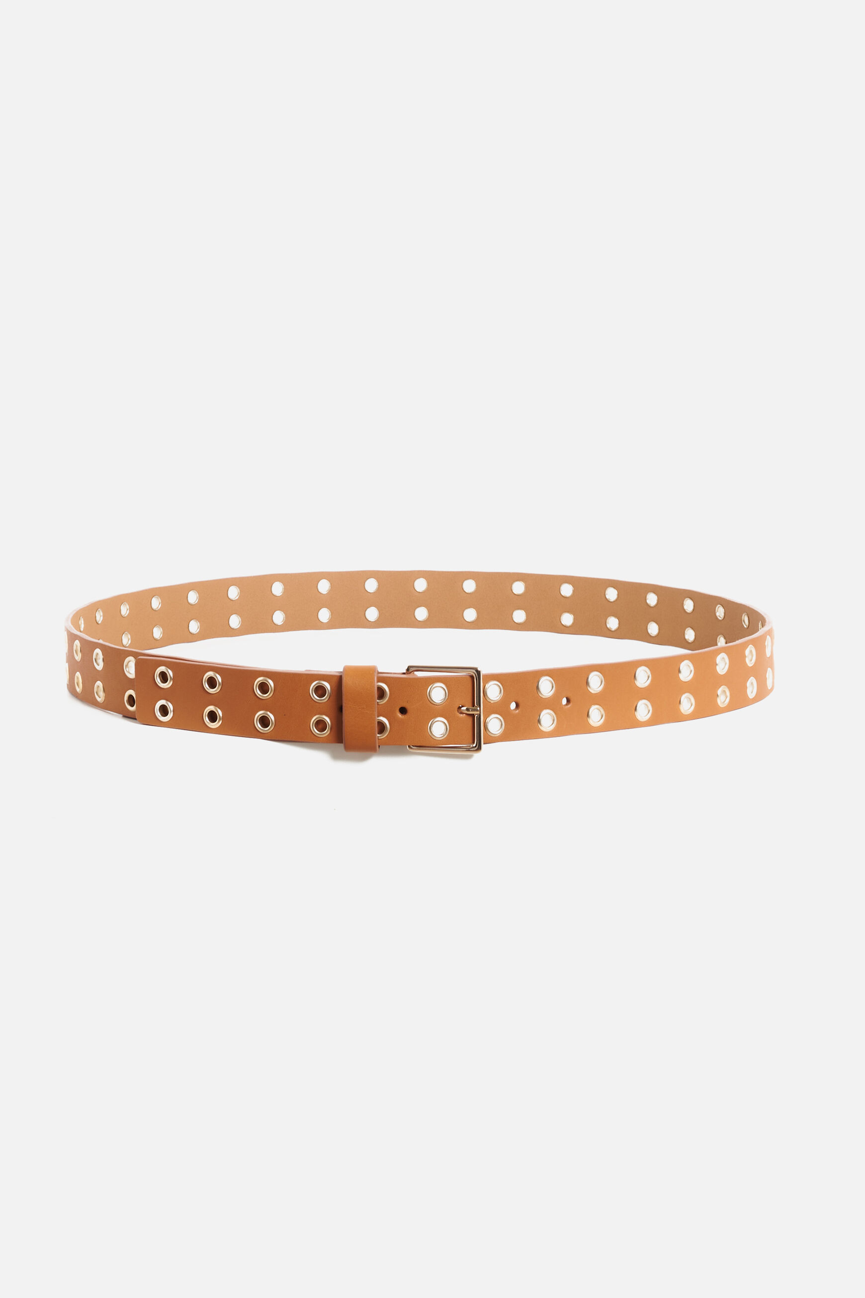 ceinture pia 100% cuir camel femme