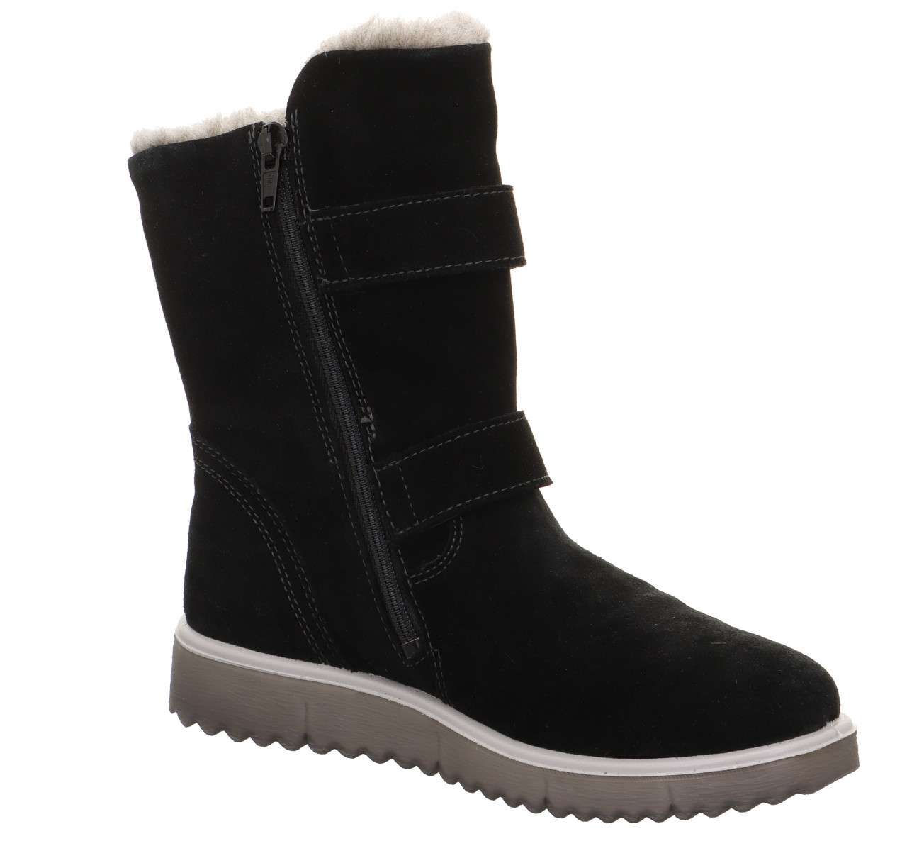 LORA - Schwarz Stiefel mit Reißverschluss