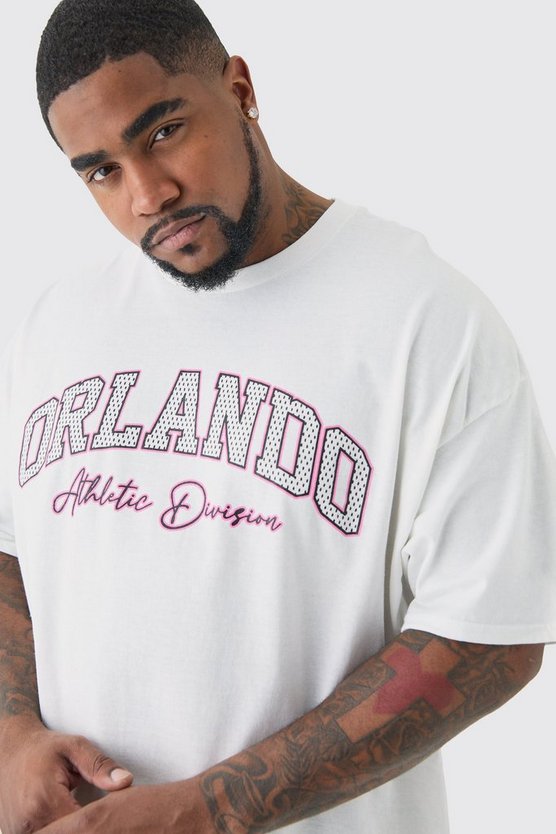 Plus T-Shirt mit Orlando Print