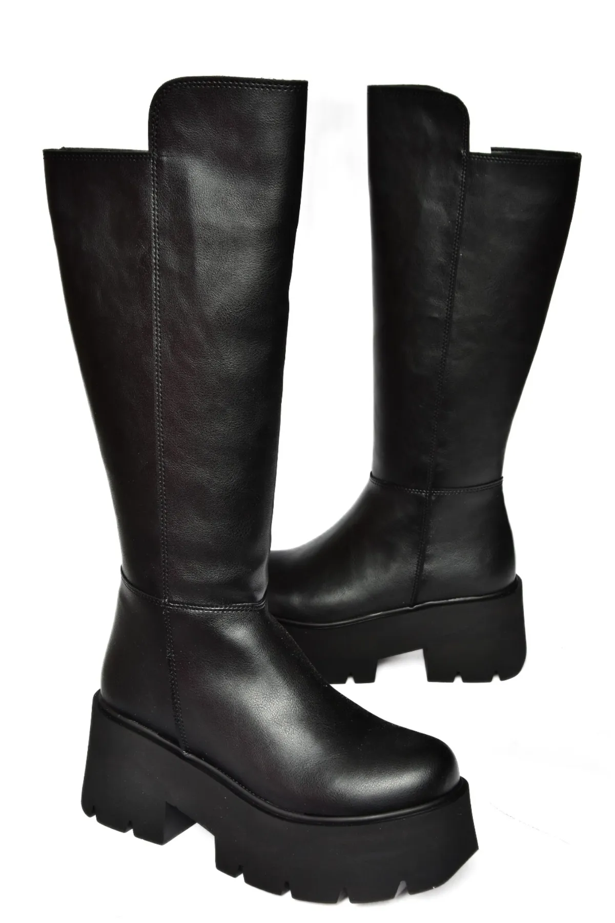 Fox Shoes  Schwarze Kunstlederstiefel für Damen J820060309