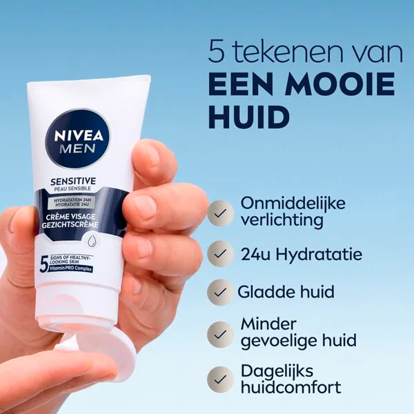NIVEA Men Sensitive Face Cream 75ml - Sensitive and dry skin