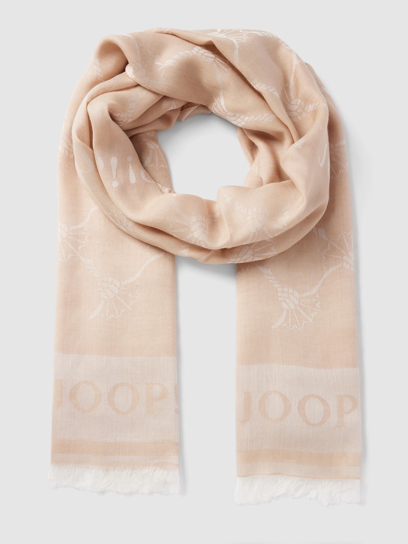 Schal mit Allover-Muster in beige
