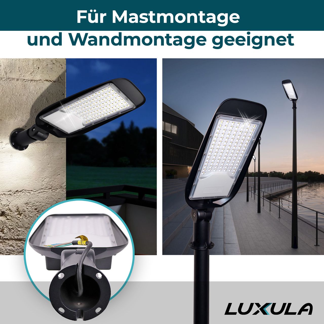 LUXULA LED-Straßenleuchte, 50 Watt