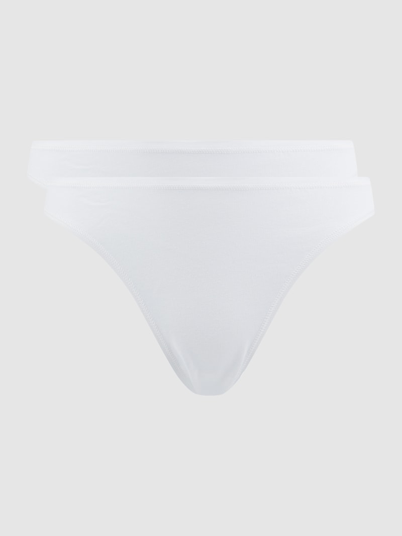 String mit Stretch-Anteil im 2er-Pack in weiß