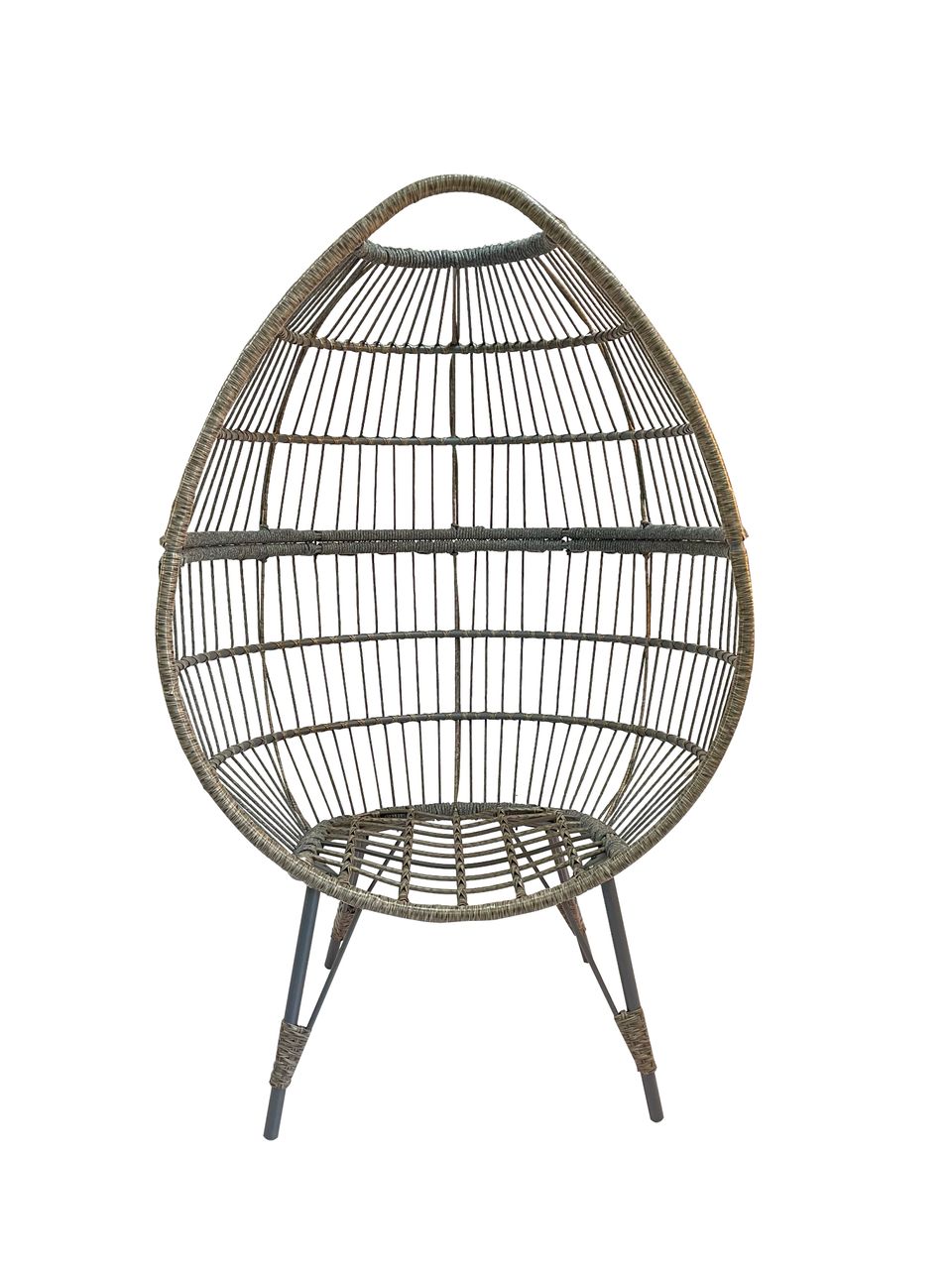 schütte Home & Living Rattan Loungesessel mit Polsterauflage grau