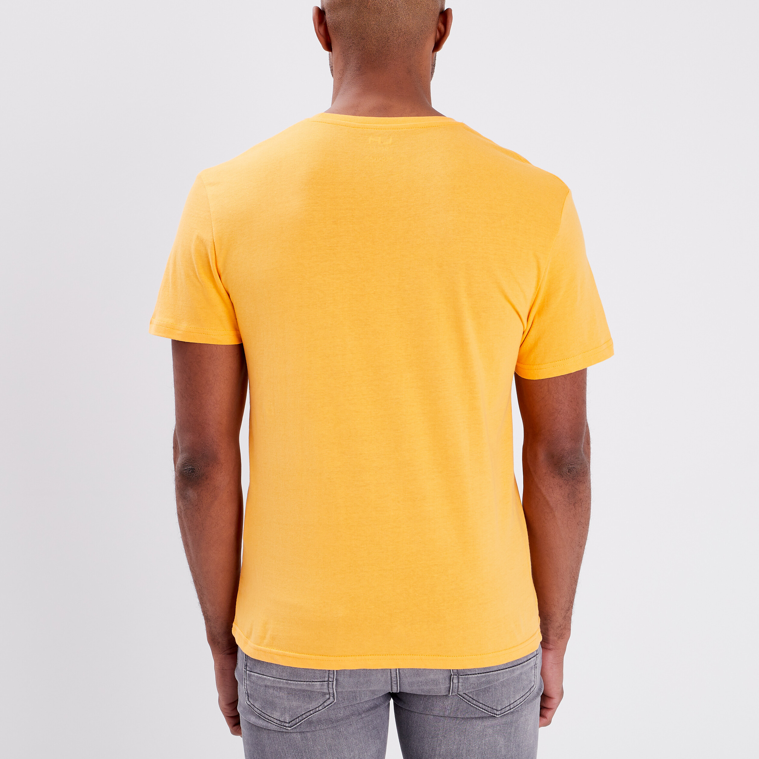 T-shirt en coton manches courtes orange clair homme | La Halle
