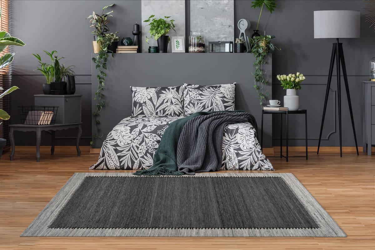 Kayoom Jacquard-Teppich Phoenix 310 Anthrazit / Grau