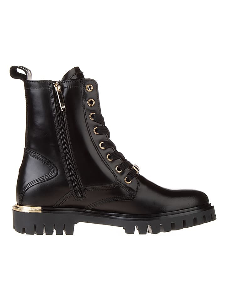 Tommy Hilfiger Shoes Leder-Boots in Schwarz günstig kaufen 37