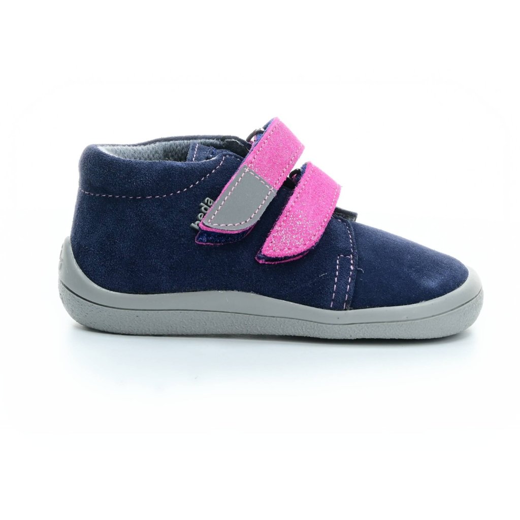 Beda Ocean Shine mit Membran und Hinterkappe (BF 0001/W/M/OP/FW) dunkelblaue Barfuß-Stiefeletten