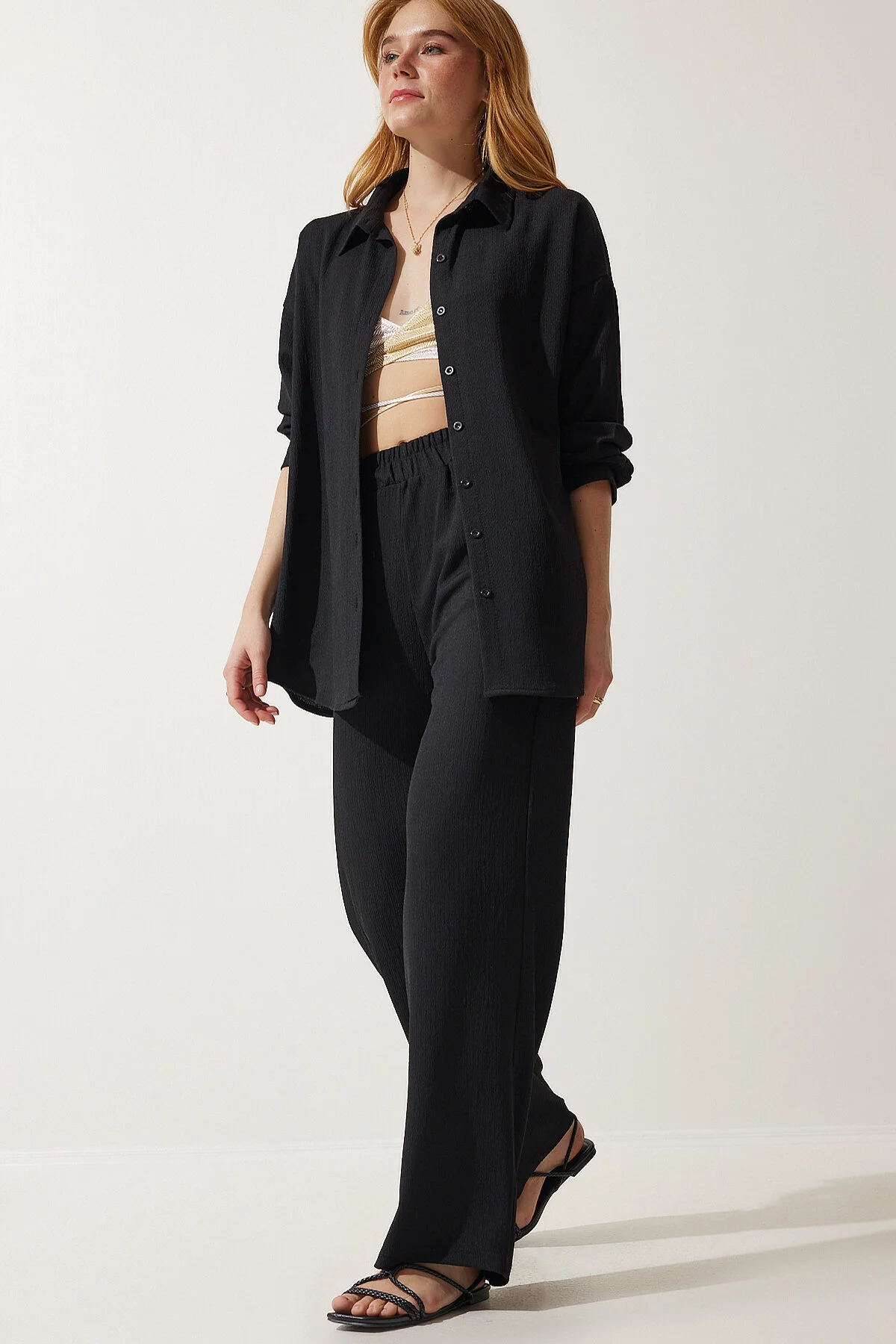 Happiness İstanbul  Zweiteiler - Schwarz - Regular Fit