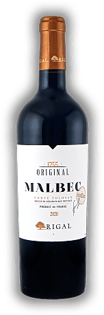 Rigal, Original Malbec, IGP Comté Tolosan, 2020, Süd-West Frankreich  Rigal, Original Malbec, IGP Comté Tolosan, 2020, Süd-West Frankreich  Aromatische Komplexität, Fülle und samtweiche Struktur. Jahrgang 2020 - 0,75	 Liter - Vol 13%