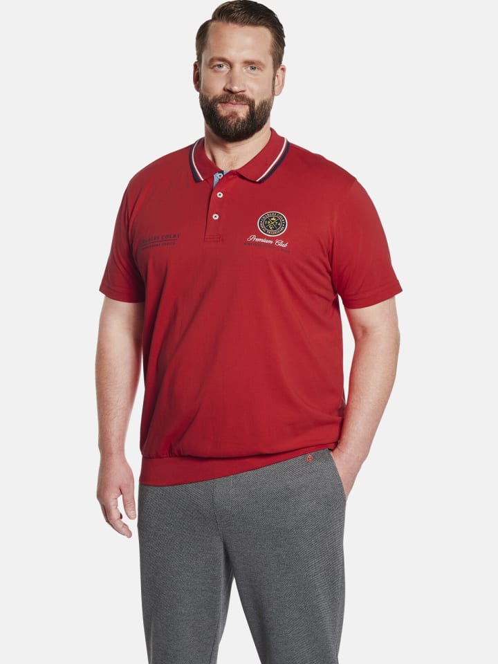 Charles Colby Poloshirt EARL JOYLIN in rot günstig kaufen