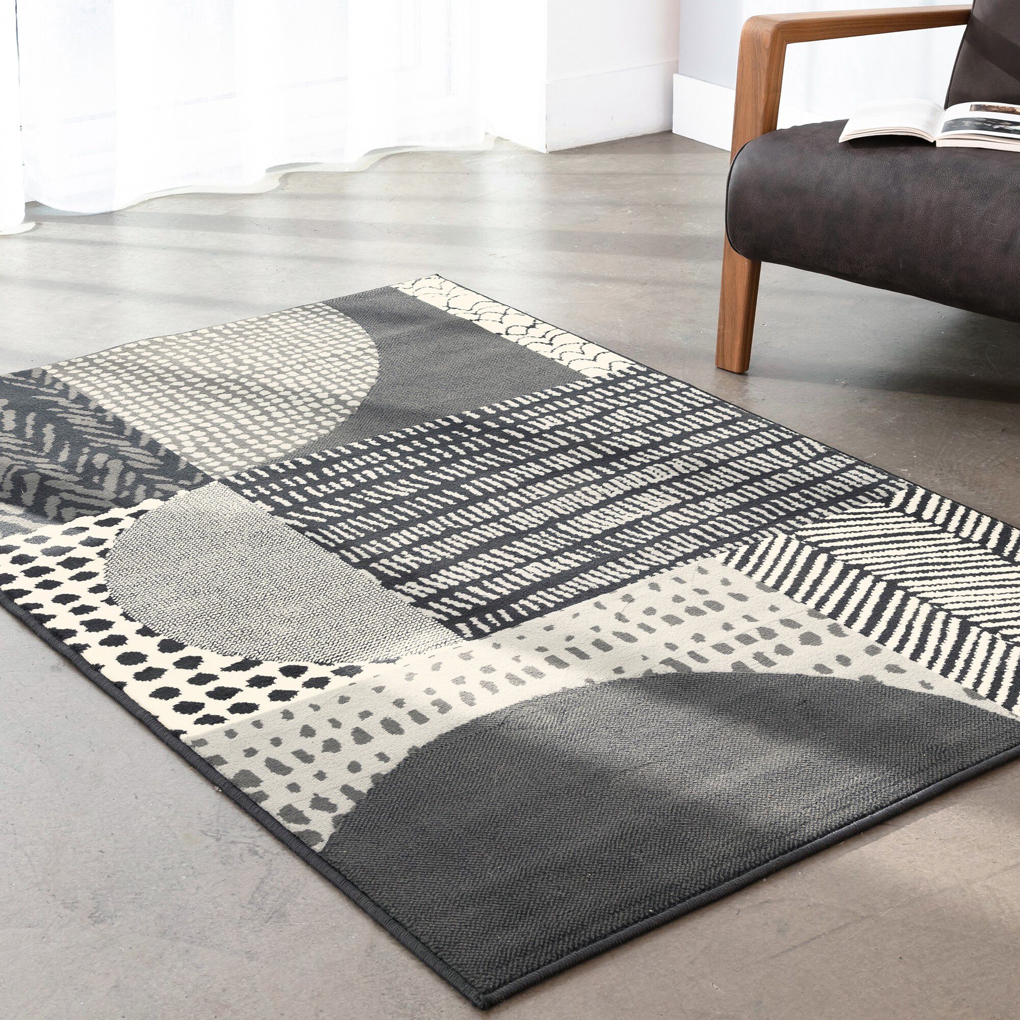 Tapis décoratif motif géométrique