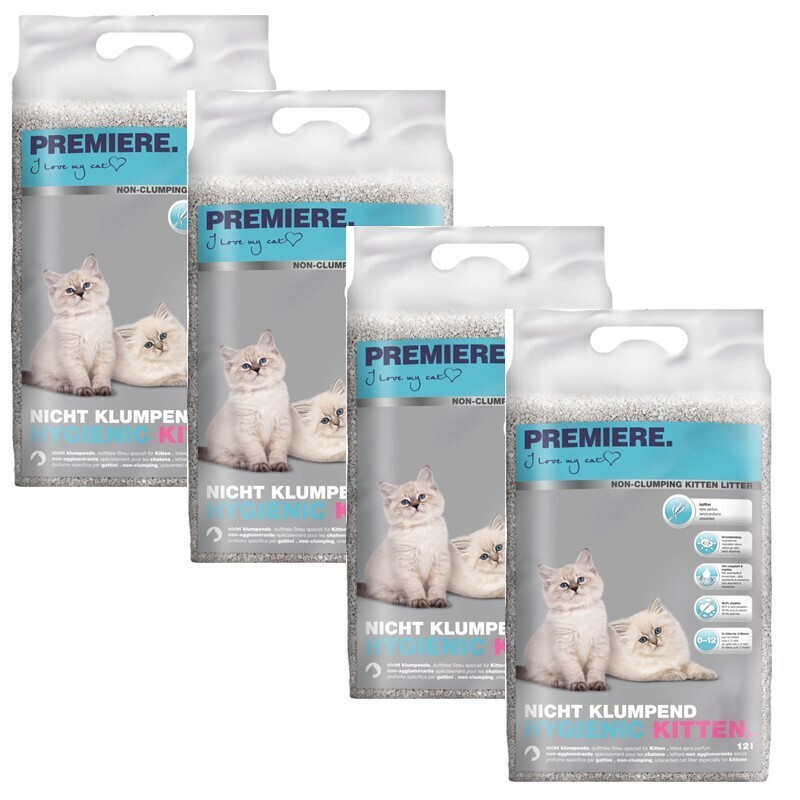 PREMIERE Katzenstreu PREMIERE Hygienic Kitten 4x12 l