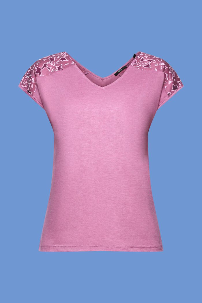 T-Shirt mit Ausbrennermuster