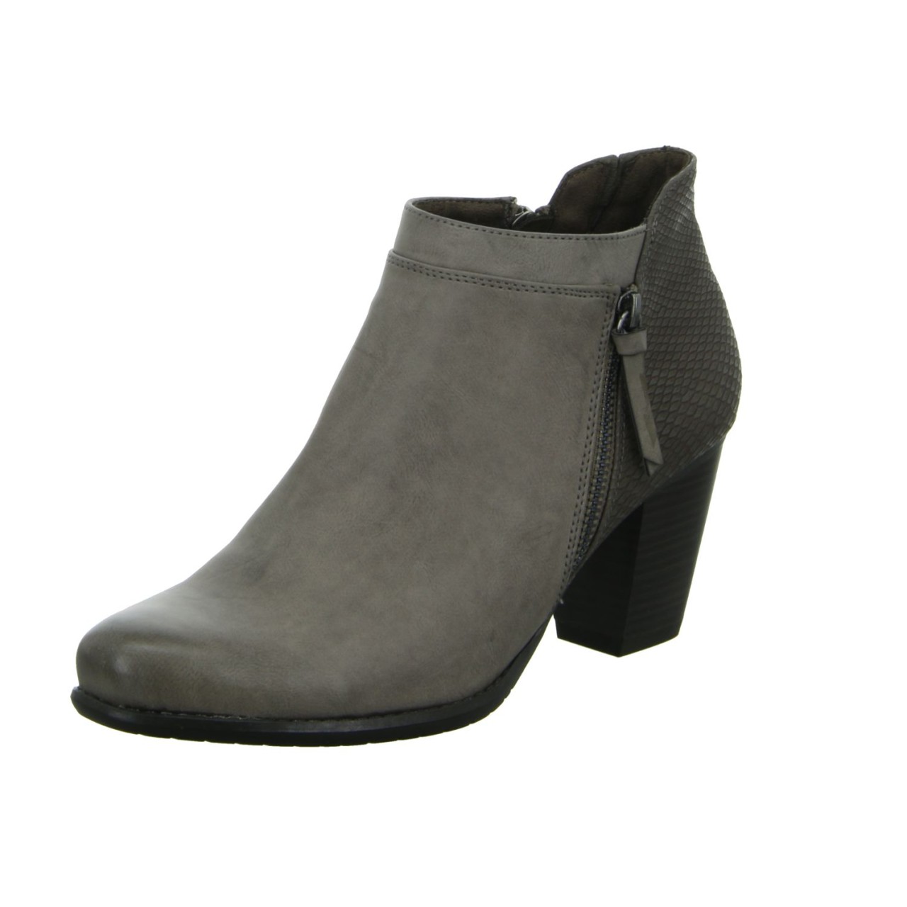 QUICK SCHUH Stiefeletten grau Schlupf/RV-St.gl.Bod