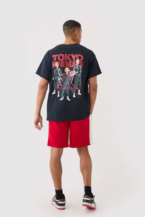Oversize Worldwide Shorts mit Kontrast-Naht