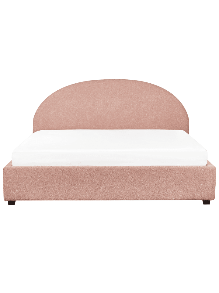 Beliani Doppelbett VAUCLUSE in Rosa - (W) 194 x (H) 112 x (L) 214 cm günstig kaufen onesize