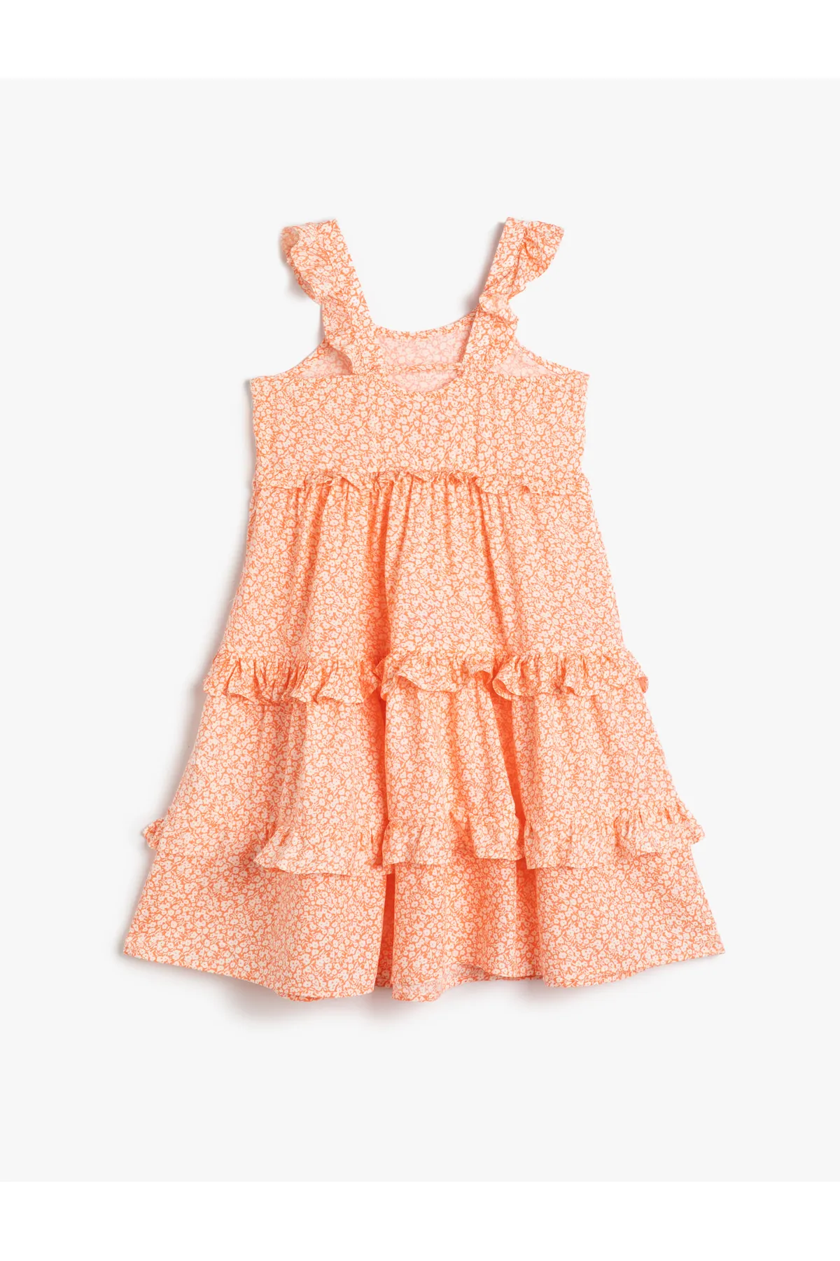 Koton  Kleid Midi Blumenträger Rüschen geschichtet